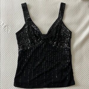 Elegant Black Sequin Camisole